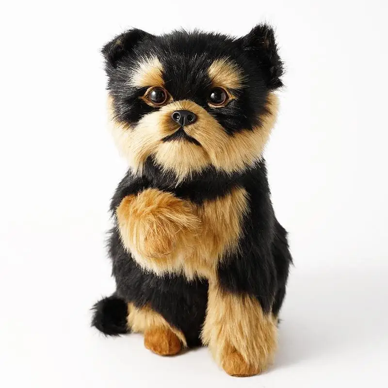 

Children Stuffed Plush Animals Toys Artificial Hair Lifelike Cognitive Dogs Plastic Toy Dolls Gift Dog Pet Realistic Black N2J0