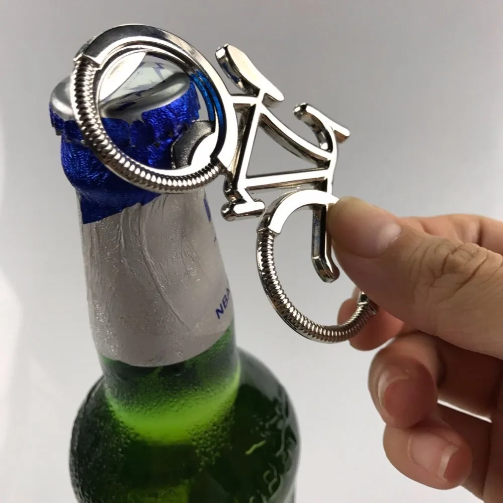 

50pcs Metal Beer Bottle Opener Cute Bike Bicycle Keychain Key Rings Biker Bottle Openers Creative Gift For Cycling
