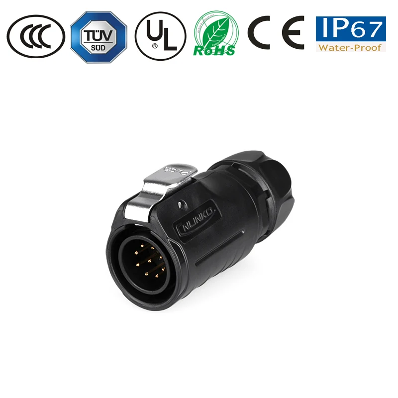 Waterproof Connector Cable Conductor male Plug Female Socket M20 9 Pin led Lamp/Electronic Equipment/Power Control | Обустройство