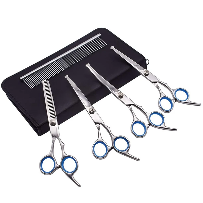 Набор для груминга собак и кошек безопасный триммер с круглыми насадками прямые