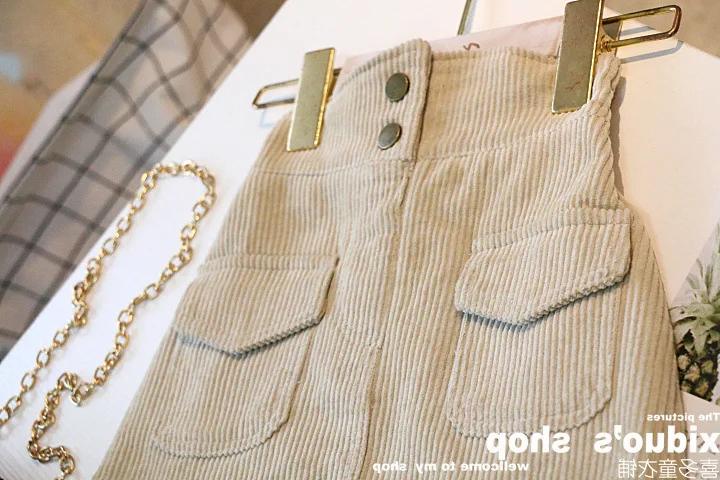 

2019 Baby Girls corduroy skirt high waist thick velvet fall winter Skirts clothes children's clothing