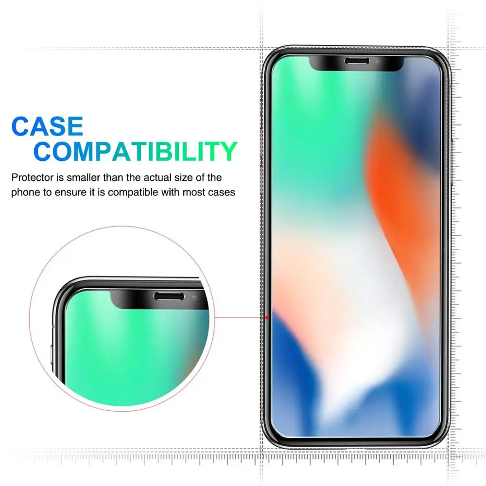 10 шт. защита для экрана из закаленного стекла iPhone 11 Pro Max Защитная пленка X XS MAX XR на 7