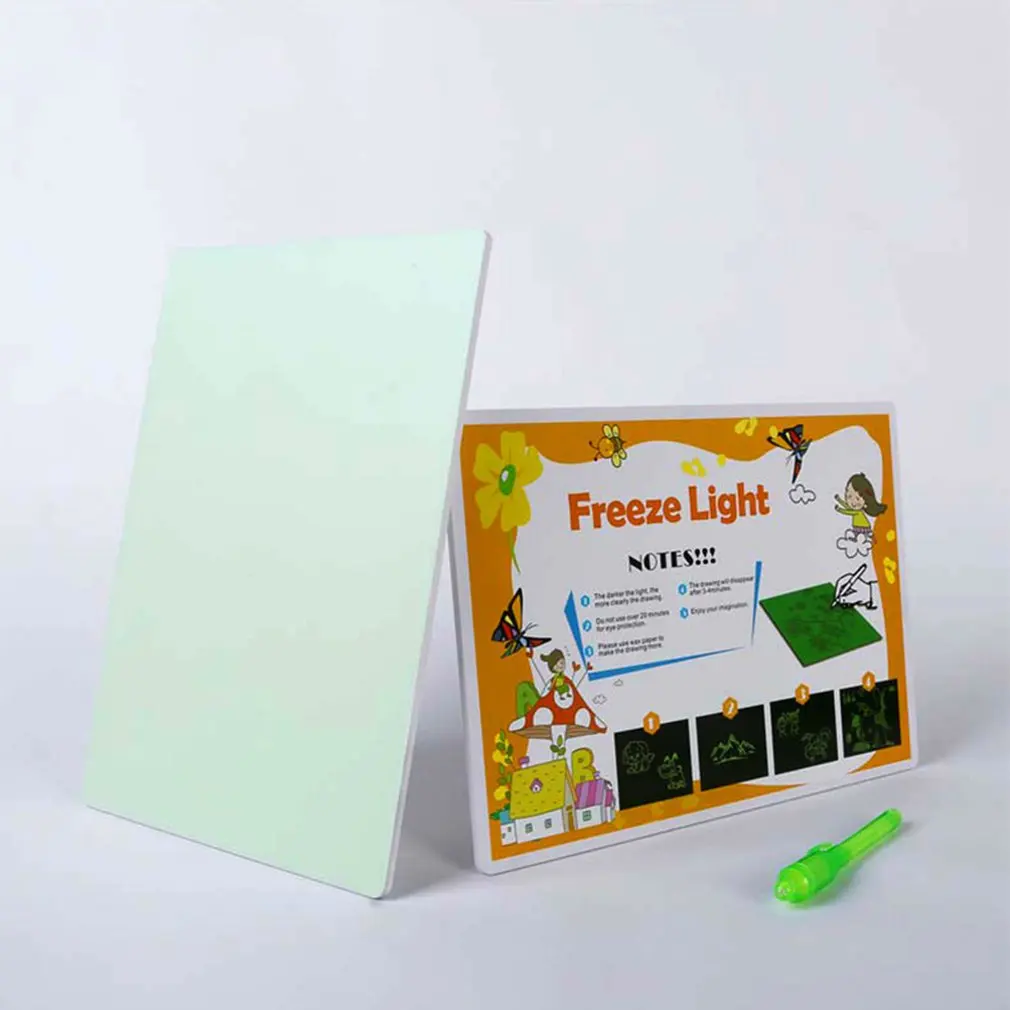 

A4 LED Light Fluorescent Writing Board Kids Electronic Luminescent Wordpad Message Board Handwriting Pad