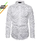 Рубашка мужская с длинными рукавами, теплая Повседневная рубашка с воротником на пуговицах, трехмерное перо, Осень-зима