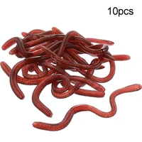 10pcs lifelike earthworm worm soft stretchy trick toy halloween party props stress relief toys entertainment gags practical joke