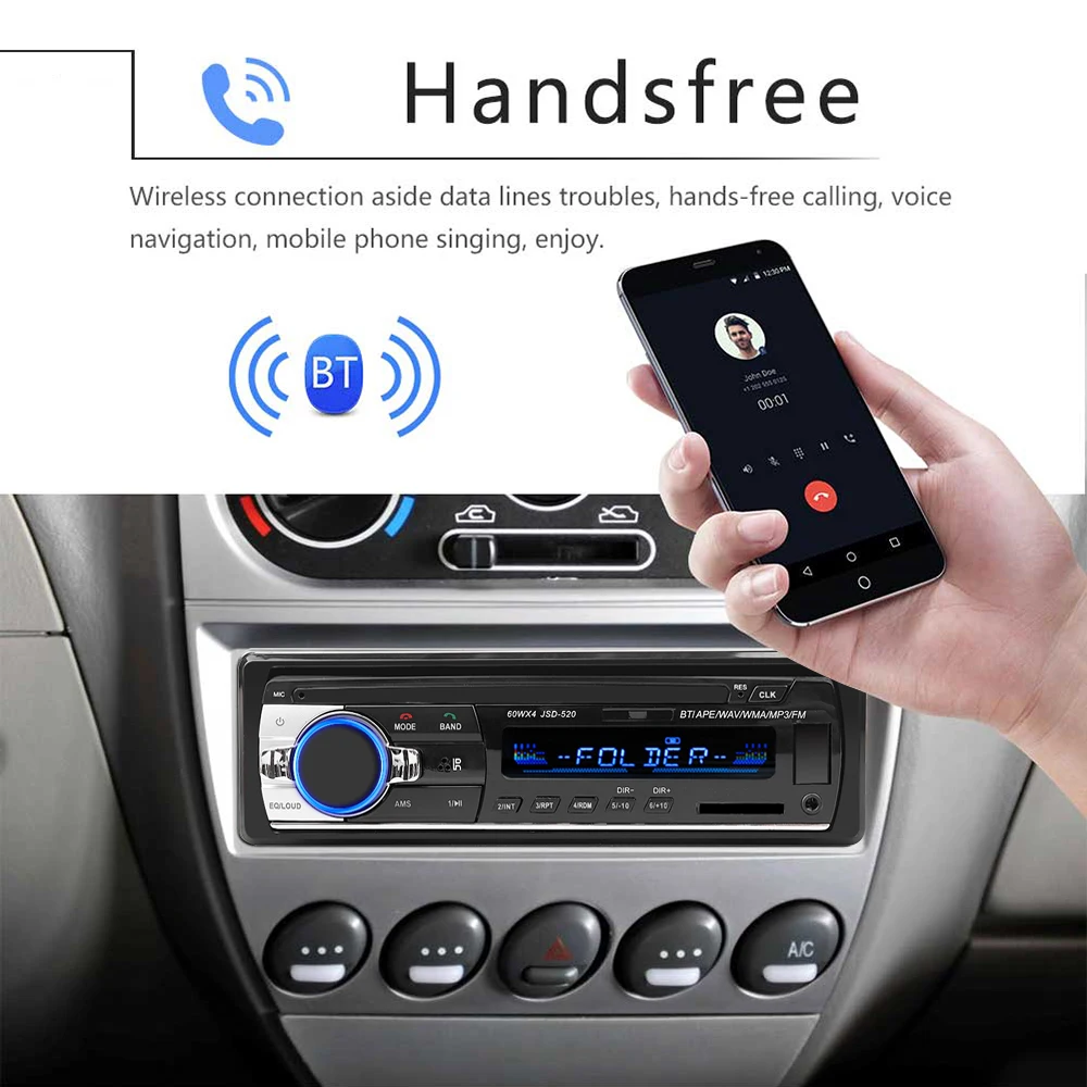 Автомобильная стереомагнитола 1DIN Bluetooth цифровой аудио музыкальный mp3-плеер 12 В