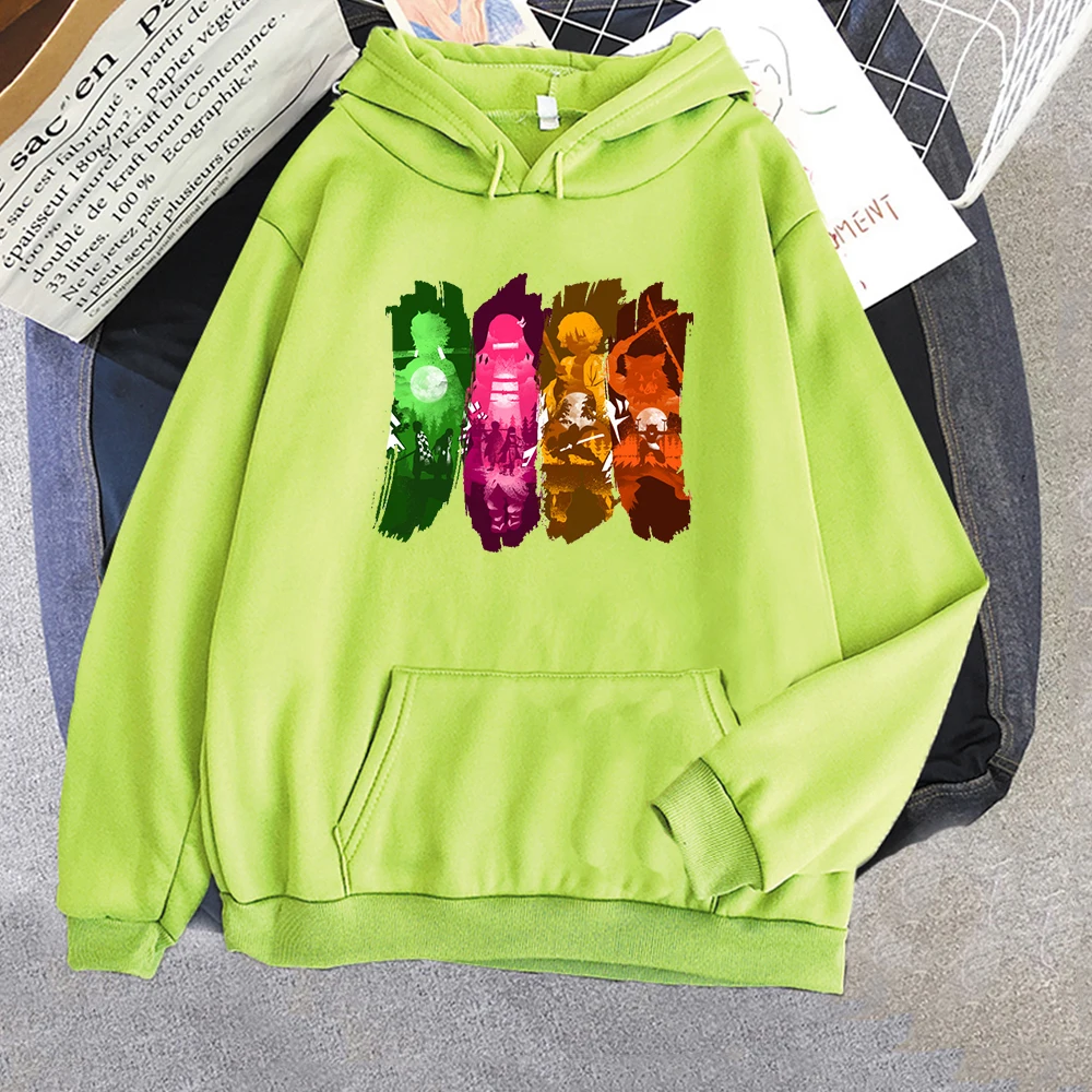 

Demon Slayer Hoody Japanese Style Hooded Top Winter Regular Casual Hoodies Women Fashion Printing Pullovers Oversized Sweatshirt