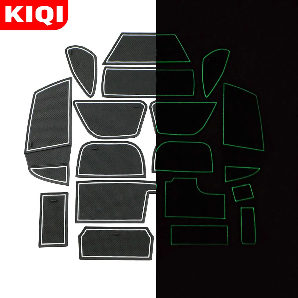 

Car Gate Slot Pad for For Ford Focus RS 2015 2016 2017 2018 Accessories 3D Rubber Car Mat Interior Door Pad Cup Holders Mats