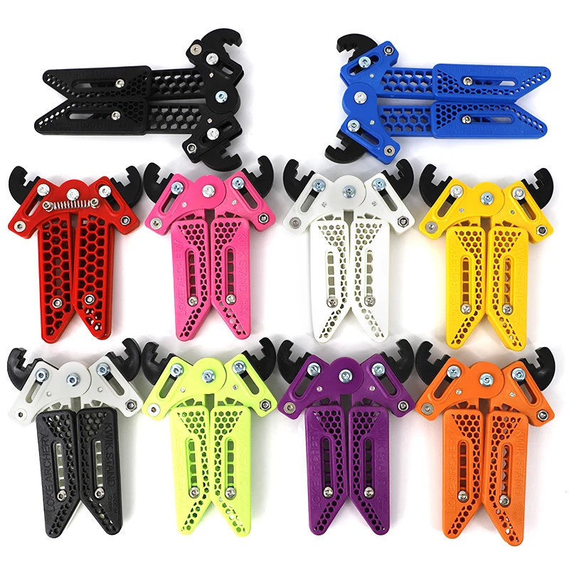 

10 Colors Archery Compound Bow Stand Adjustable Bracket Holder Rack Stand Folding Bow Holder Hunting Archery Bow Hunting