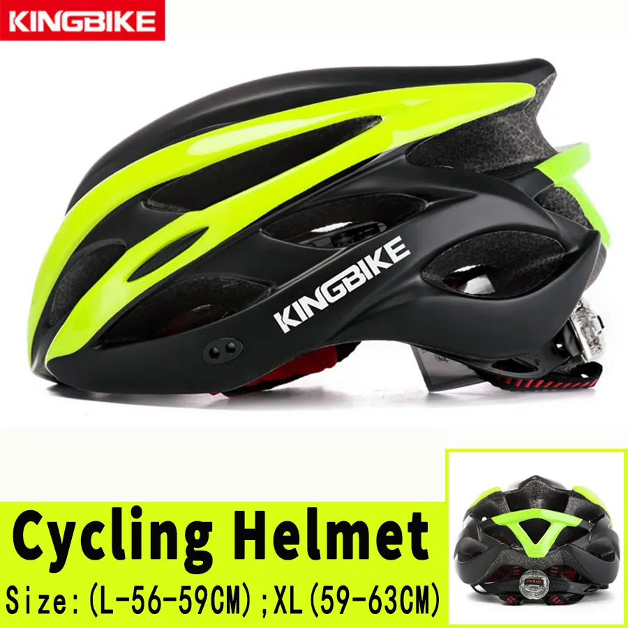 KINGBIKE велосипедный шлем ультра светильник MTB велосипедный шлем CPSC велосипедные шлемы с задним светильник велосипедный карбоновый цвет велосипедный шлем - Цвет: J-872-Green