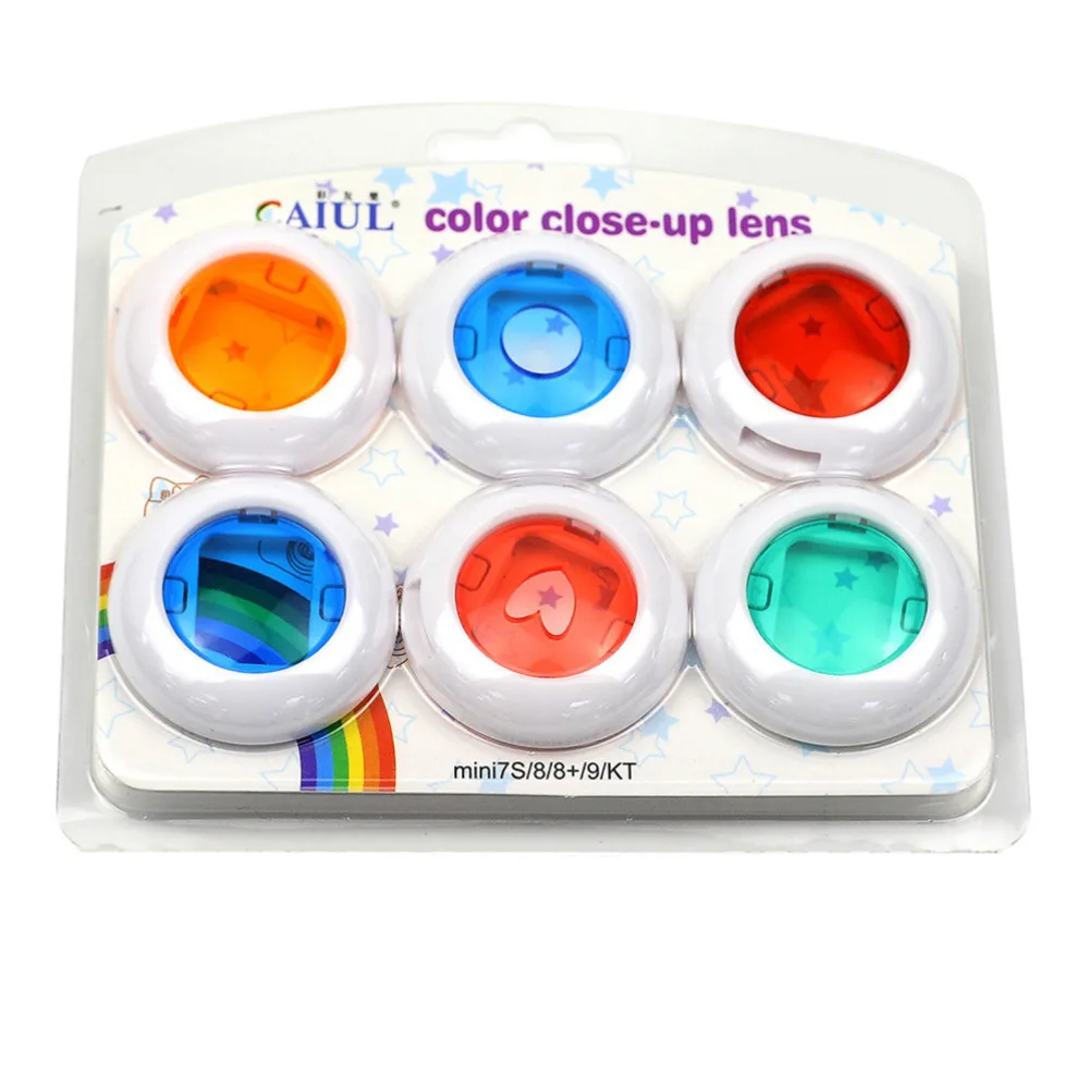 6 шт Цвет Фул зеркало фильтра для ЖК-дисплея с подсветкой Fujifilm Instax Polaroid Mini8 8 + 9