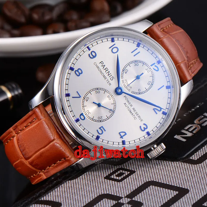 Parnis 43 мм механические Автоматические Мужские часы с запасом мощности ST2542 |