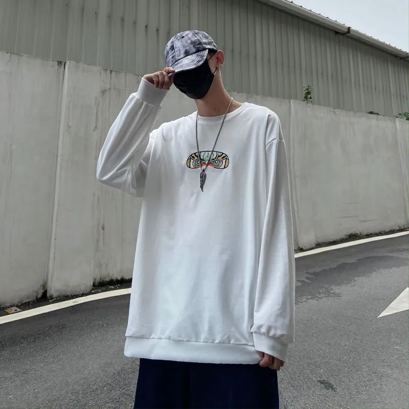 

Monkey King Embroidered Round Neck Long Sleeve Sweatshirt Autumn and Winter Korean Style Chinese Style Goku Jacket Loose Street