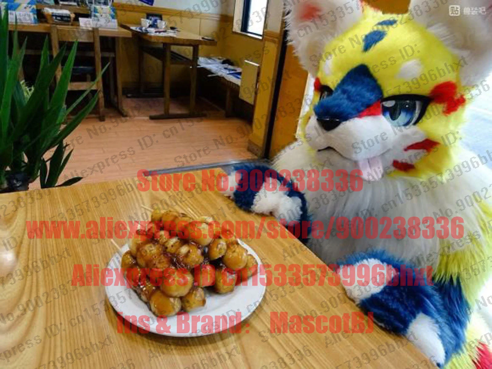 Пушистый костюм 3 D Eyes полноразмерный Huksy Dog пушистый аниме BJ0031 костюмы для