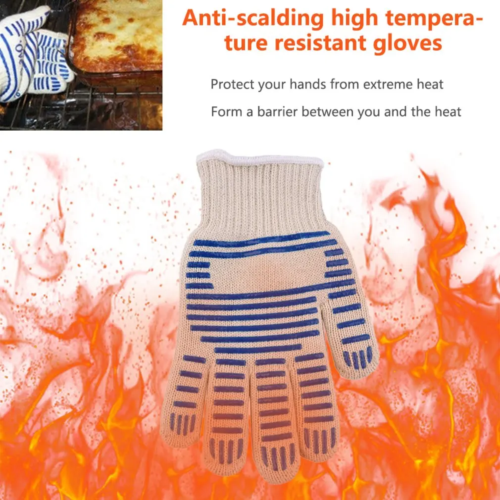 

540F Heat Proof Resistant Oven Glove Mitt Burn BBQ Fire Hot Surface Handler(Only one glove, suitable for left and right