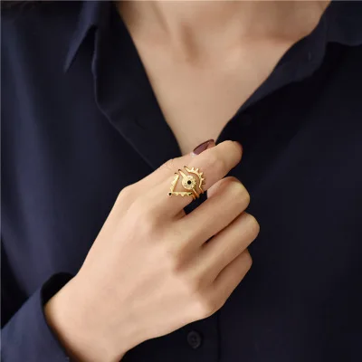 

Devil's Eye Ring Set Geometric Combination Set Detachable Rings Women Girl Resizable Ring Fashion Jewelry Gift