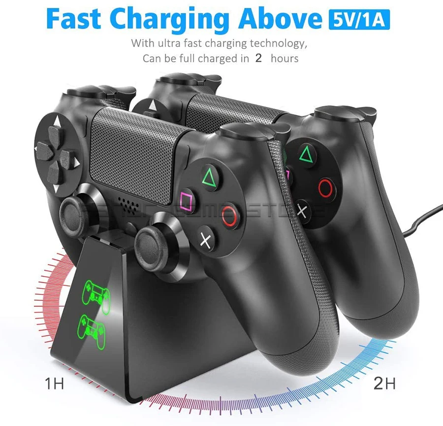 Новейшая тонкая док станция для PS4 Pro с двойным контроллером и быстрой зарядкой 2