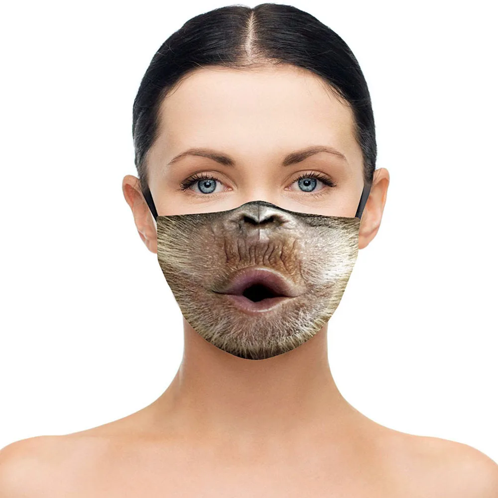 Дышащая Маска для взрослых косплея забавная орангутанг рот обезьяны животных