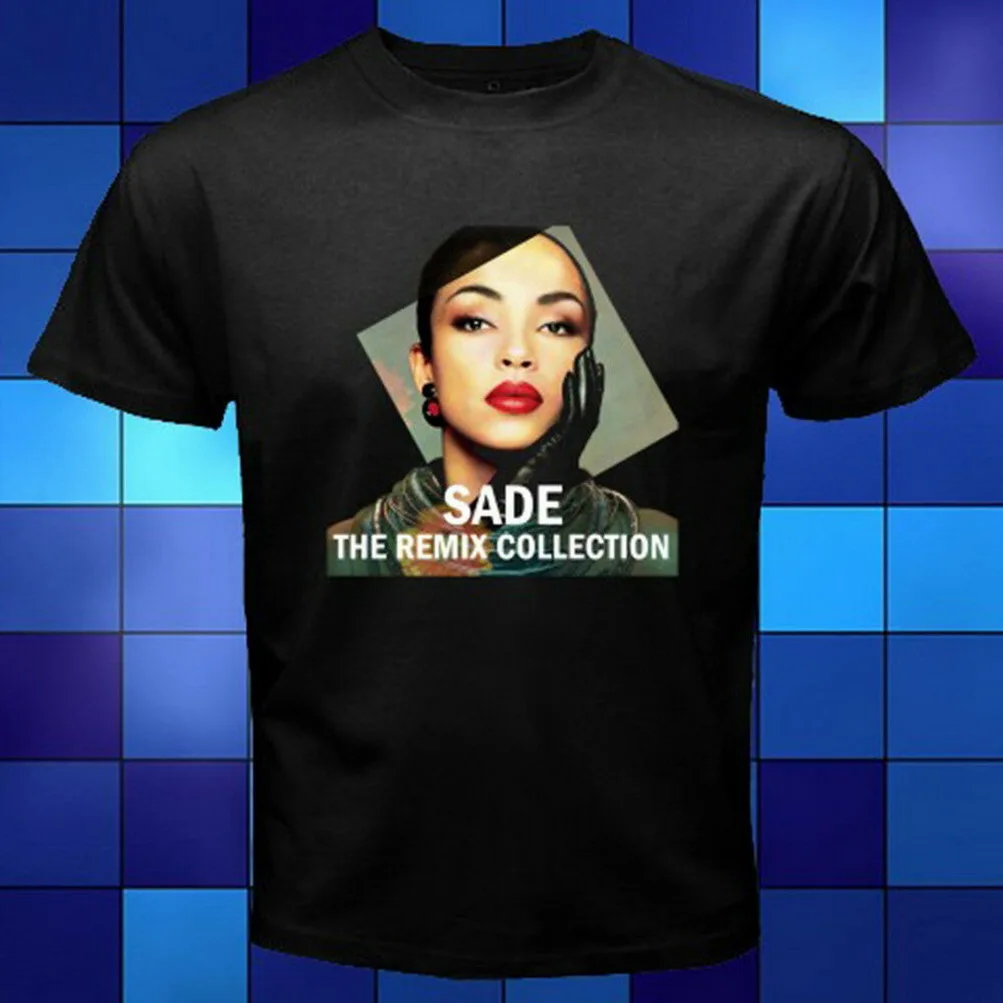 Новая коллекция SADE от известной певицы Remix черная футболка размер S до 3XL