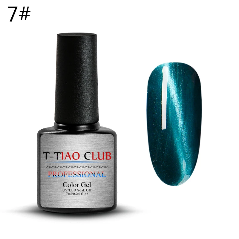 T-TIAO CLUB 6 мл магнит 7D Хамелеон для использования с магнитом Гель-лак для ногтей с эффектом «кошачий глаз» лак стойкий Сияющий лазер замочить от УФ-гель для дизайна ногтей лак - Цвет: TK1040