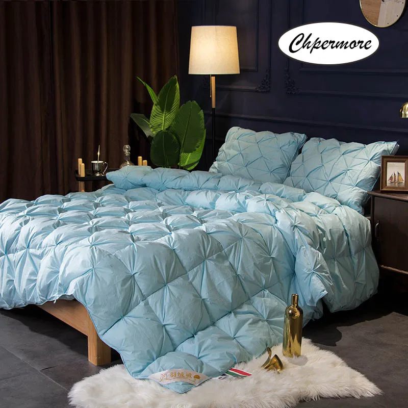 Роскошное стеганое одеяло Chpermore из 100% белого гусиного/утиного пуха Утепленное