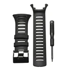 Ремешок силиконовый спортивный для смарт-часов Suunto Ambit 3  Ambit 2 Ambit 1, браслет для наручных часов со стальной застежкой в комплекте