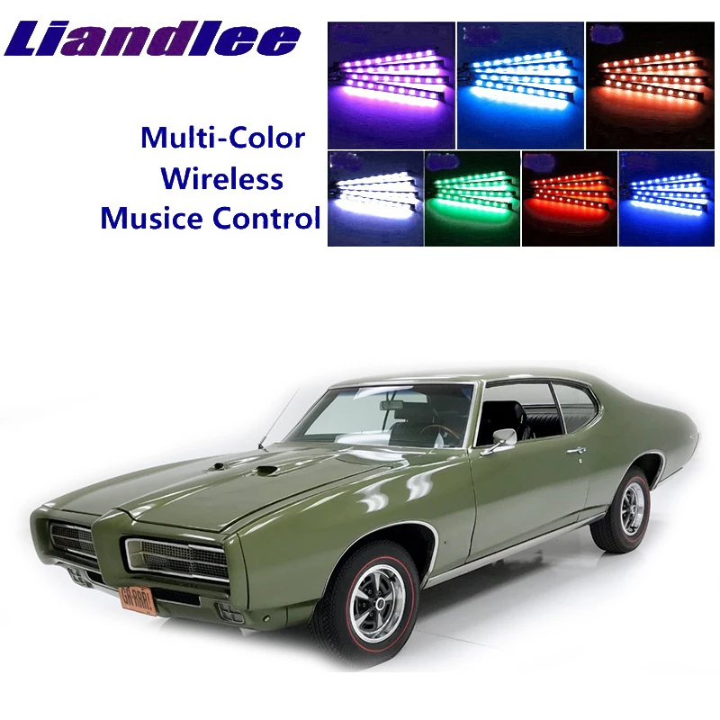 

LiandLee автомобильный светящийся Интерьер пол декоративные сиденья акцент окружающий неоновый свет для Pontiac GTO 2001 ~ 2006