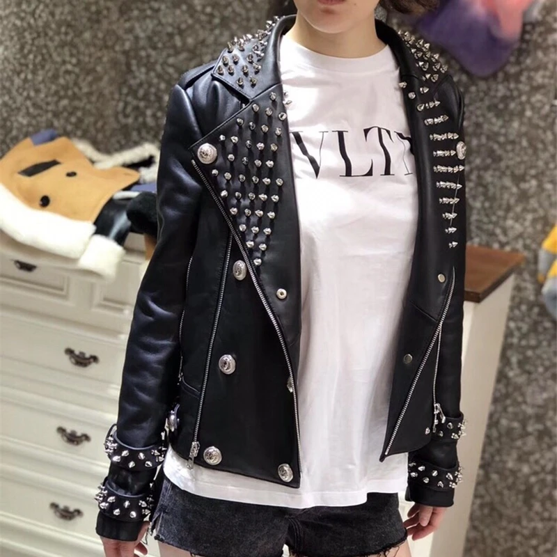 Женские куртки из натуральной овечьей кожи 2020 модное пальто Женская ветровка с