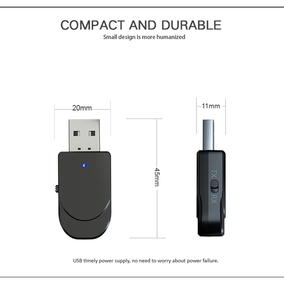 Bluetooth приемник и передатчик 2 в 1 мини стерео 5 0 аудио AUX RCA USB 3 мм разъем для ТВ ПК