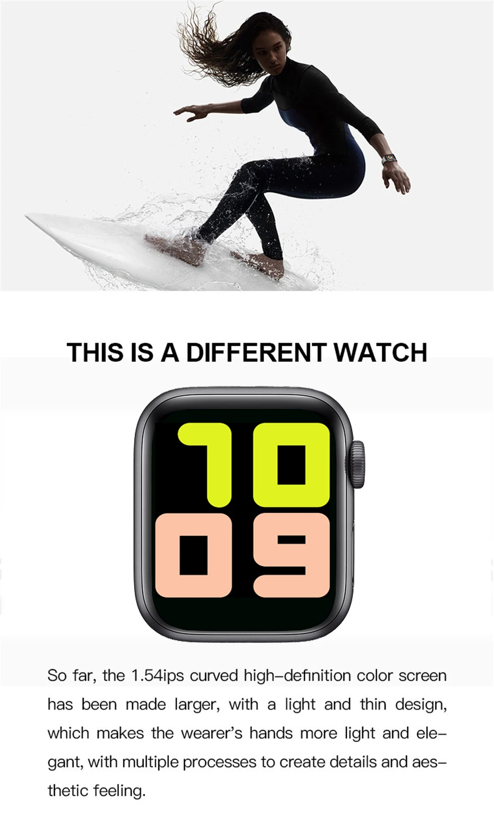 

Original T500 Bluetooth phone smart bracelet color screen heart rate blood pressure sleep monitoring smart watch PK W26