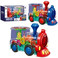 electric universal gear train toy set with light and music electric train toy children boys and girls birthday toy gifts