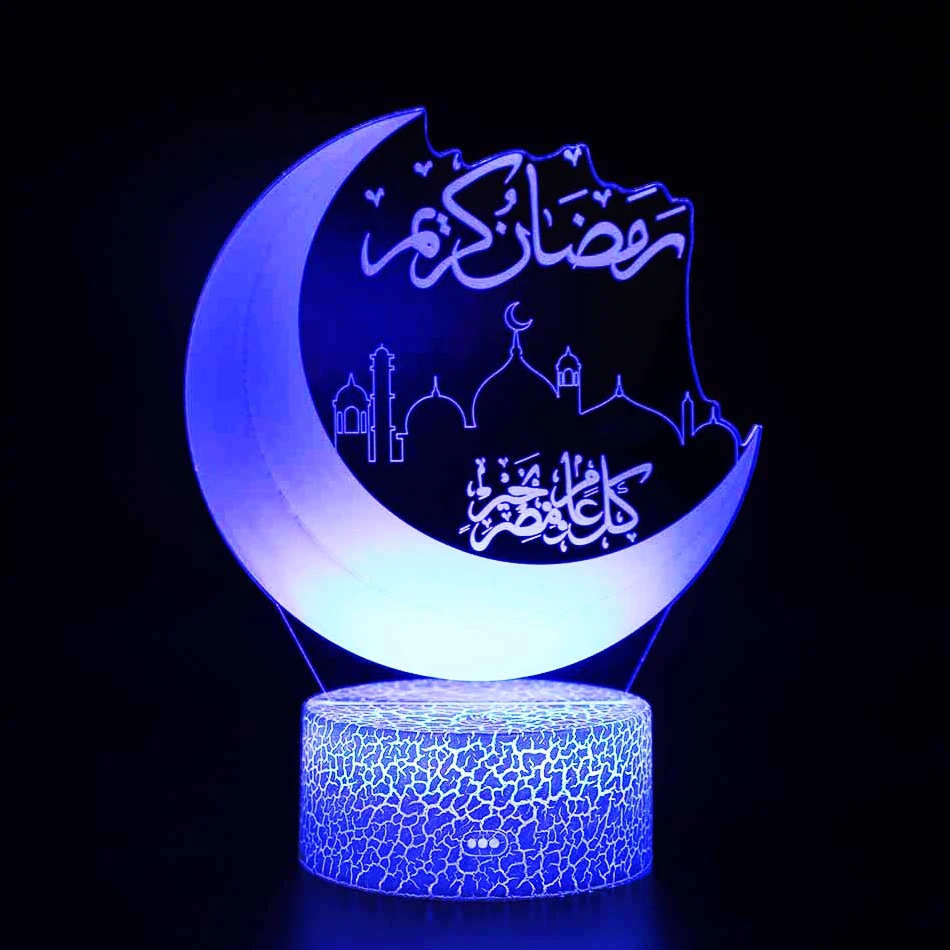 Лунный светильник 7 цветов 3D сенсорный переключатель принт лампа луна спальня