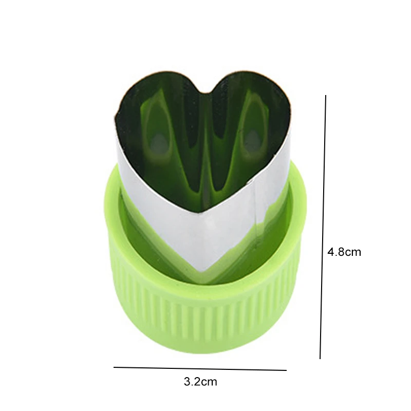 

Star Heart Shape Vegetables Cutter Plastic Handle 3Pcs Portable Fondant Cake Cookie Plunger Mold Kitchen Cooking Tools