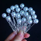 Женский U-образный зажим, Блестящий Свадебный зажим для волос, заколка-пряжка для волос с кристаллами, аксессуары для волос