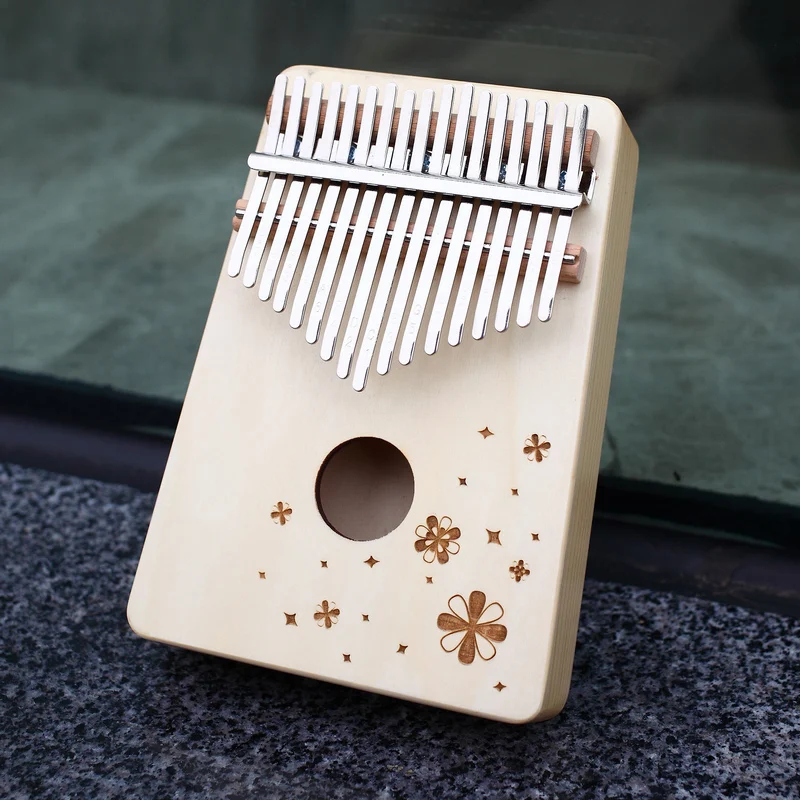 KERUS Instrumen калимба 17 клавиш с деревом из красного дерева портативное пианино для