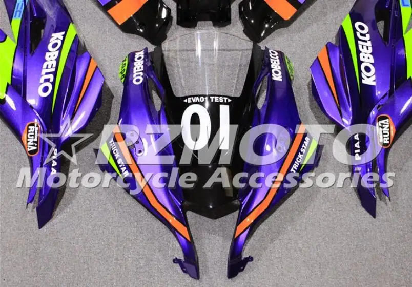 ABS мотоцикл обтекатель комплект подходит для kawasaki Ninja ZX-10R zx10r 10r 16 17 на заказ Фиолетовый Зеленый Прохладный