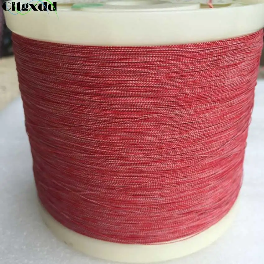 Cltgxdd 0.07x7 Strands Of Natural Silk-wrapped Copper Wire With Multiple Silk Red White Liz Wrapped Yarn | Обустройство дома