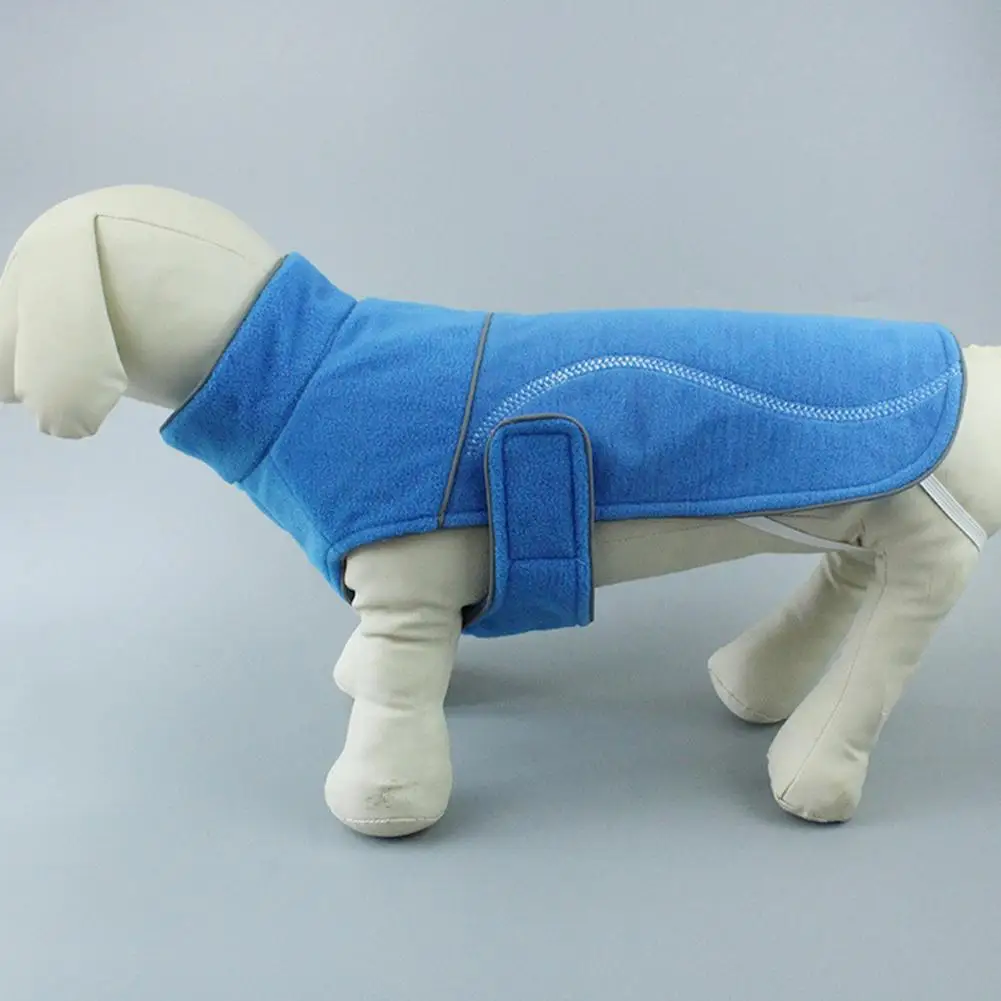 Мягкая теплая зимняя одежда для собак и щенков куртка с застежкой костюм|Пальто
