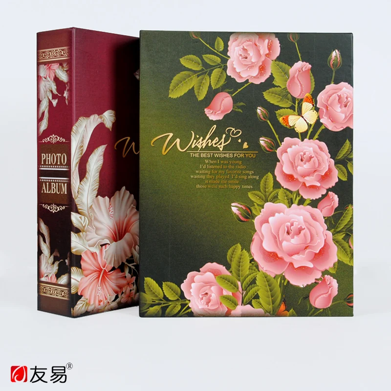 7 дюймов фотоальбом 6 200 простой альбом ретро богатый цветок в коробке Вставка 8