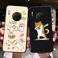 yndfcnb cute cartoon animal shiba inu phone case for huawei mate 20 10 9 40 30 lite pro x nova 2 3i 7se