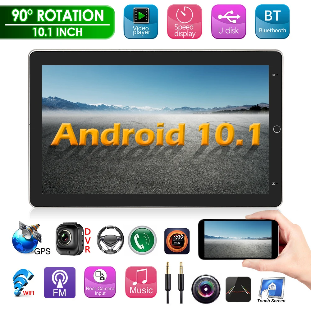 SX1 10 1 дюймовый поворотный IPS дисплей Android автомобильная стереосистема 2 Din GPS AUX in USB