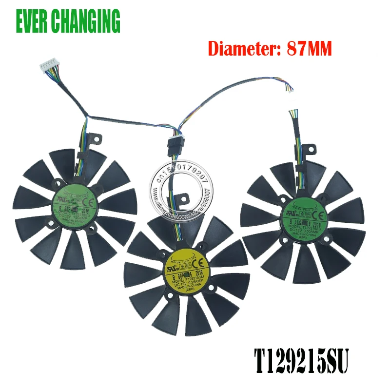 3 шт./компл. T129215SU T129215SM вентилятор видеокарты для ASUS ROG Strix RX VEGA64 8GB | Компьютеры и