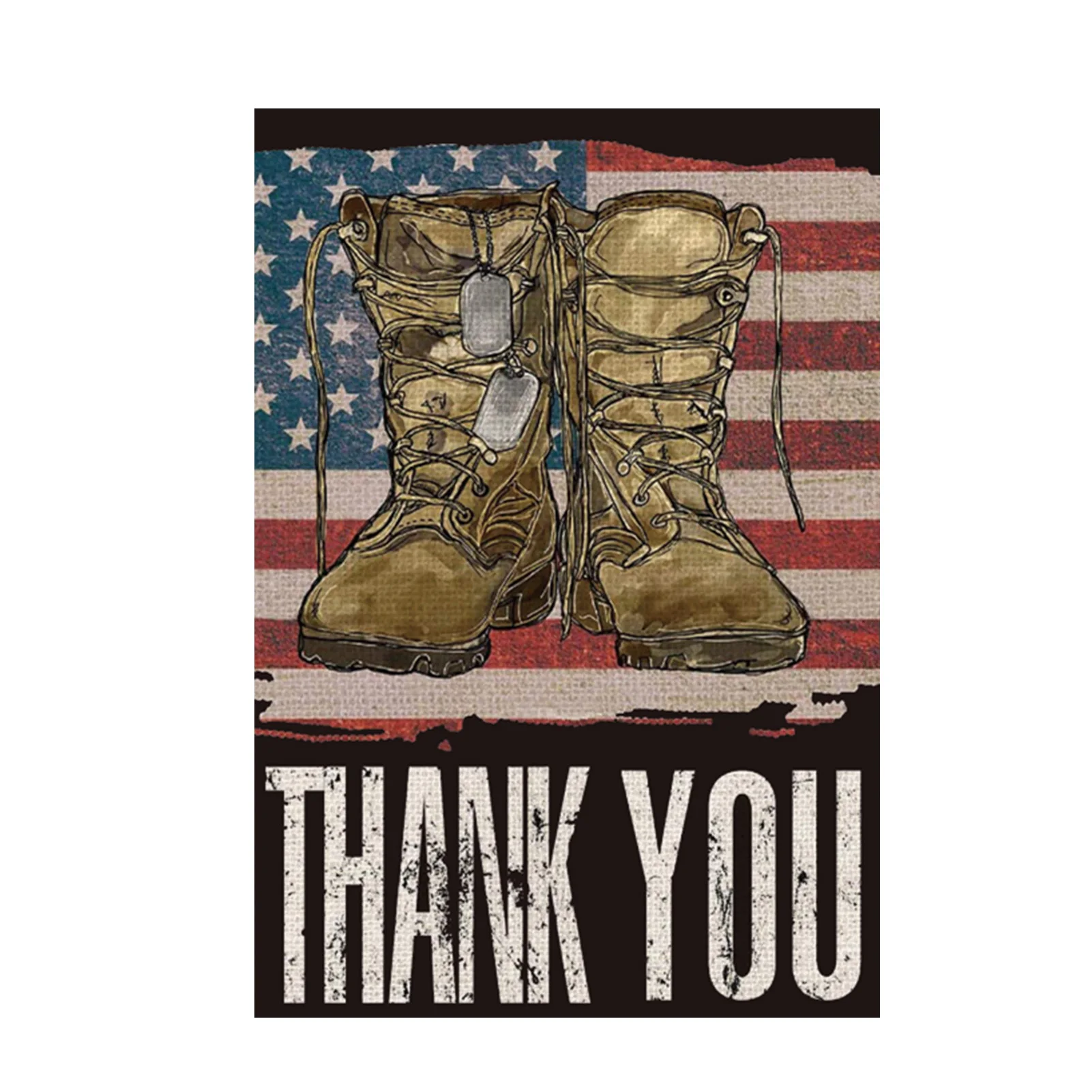 Американский День памяти сапоги спасибо Садовый флаг на открытом воздухе