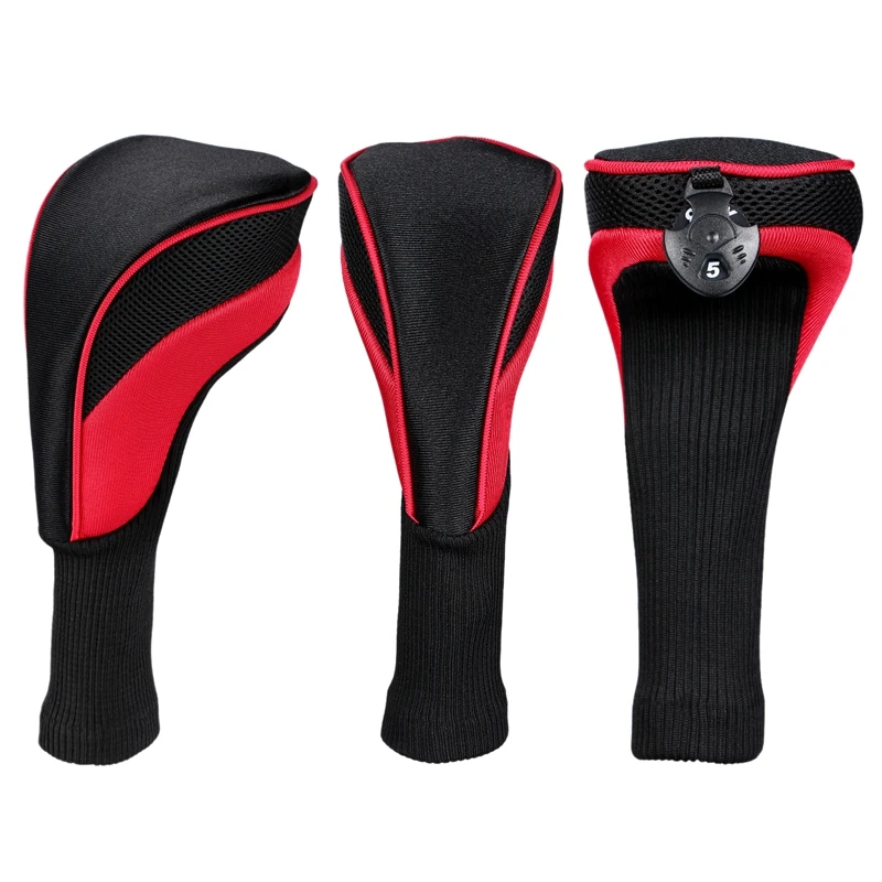 

3Pcs/Pack Long Neck Golf Hybrid Club Head Covers Interchangeable(1#3#5#)