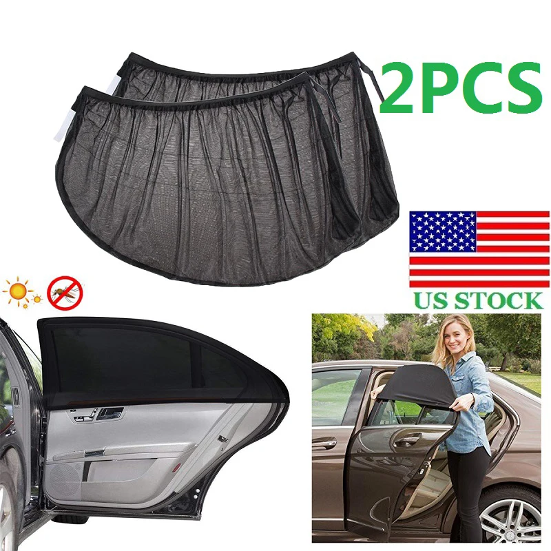 

2pcs Car Sun Shade Cover Auto UV Protect Curtain Front/RearSide Window Sunshade Mesh Polyester Universal car accessories