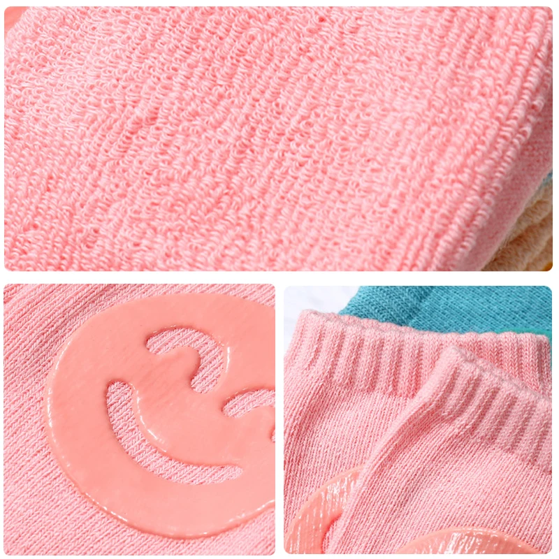 

Non Slip Design Kids Crawling Elbow Knee Pads Smile Face Socks Breathable Baby Kneepad Leg Warmer Infant Protector Safety Unisex