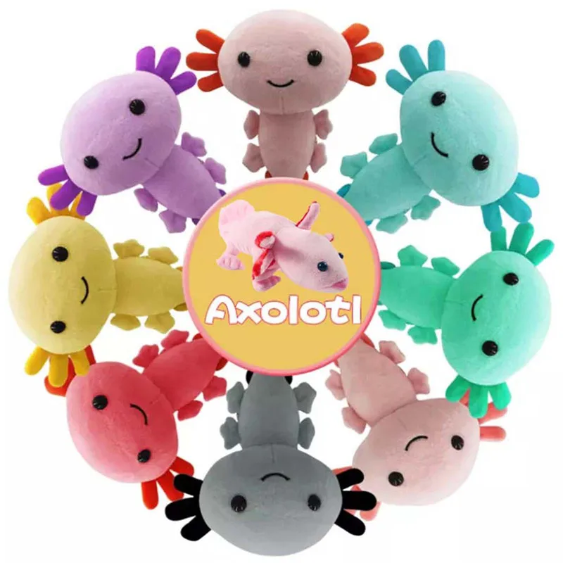 

Kawaii Axolotl Plush Toy Cartoon Cute Animal Stuffed Plushie Doll Character Dolls For Kids Birthday Christmas Gifts Home Decora