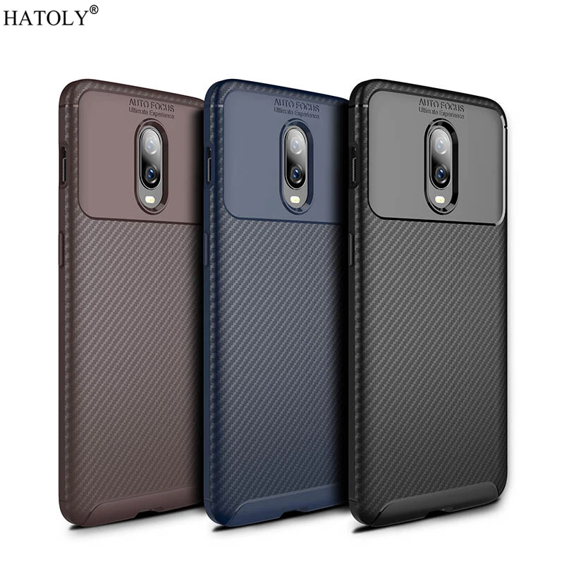 Для OnePlus 7 Чехол Мягкий Силиконовый противоударный бампер из углеродного волокна