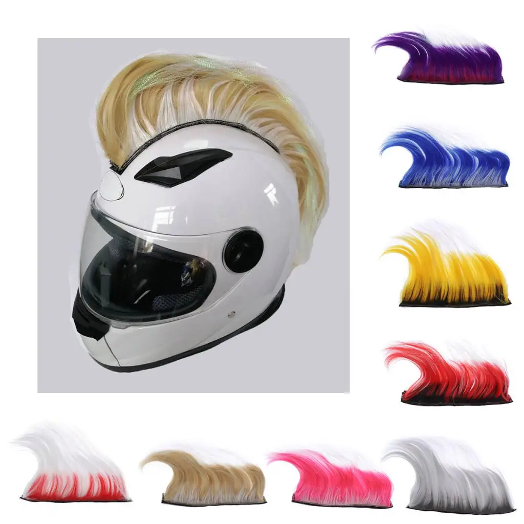 DIY Mohawk Hair Punk цветной модельный парик для мотоцикла лыж сноуборда шлемы аксессуары