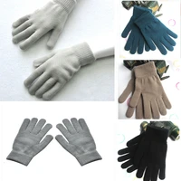gloves winter cashmere knitted gloves women autumn warm thicken full fingered mittens skiing short wrist winter gloves men